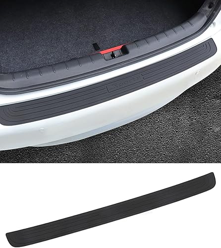 Pincuttee Protector de parachoques trasero para automóvil, universal de goma negra para arañazos, resistentes a la entrada de la puerta del