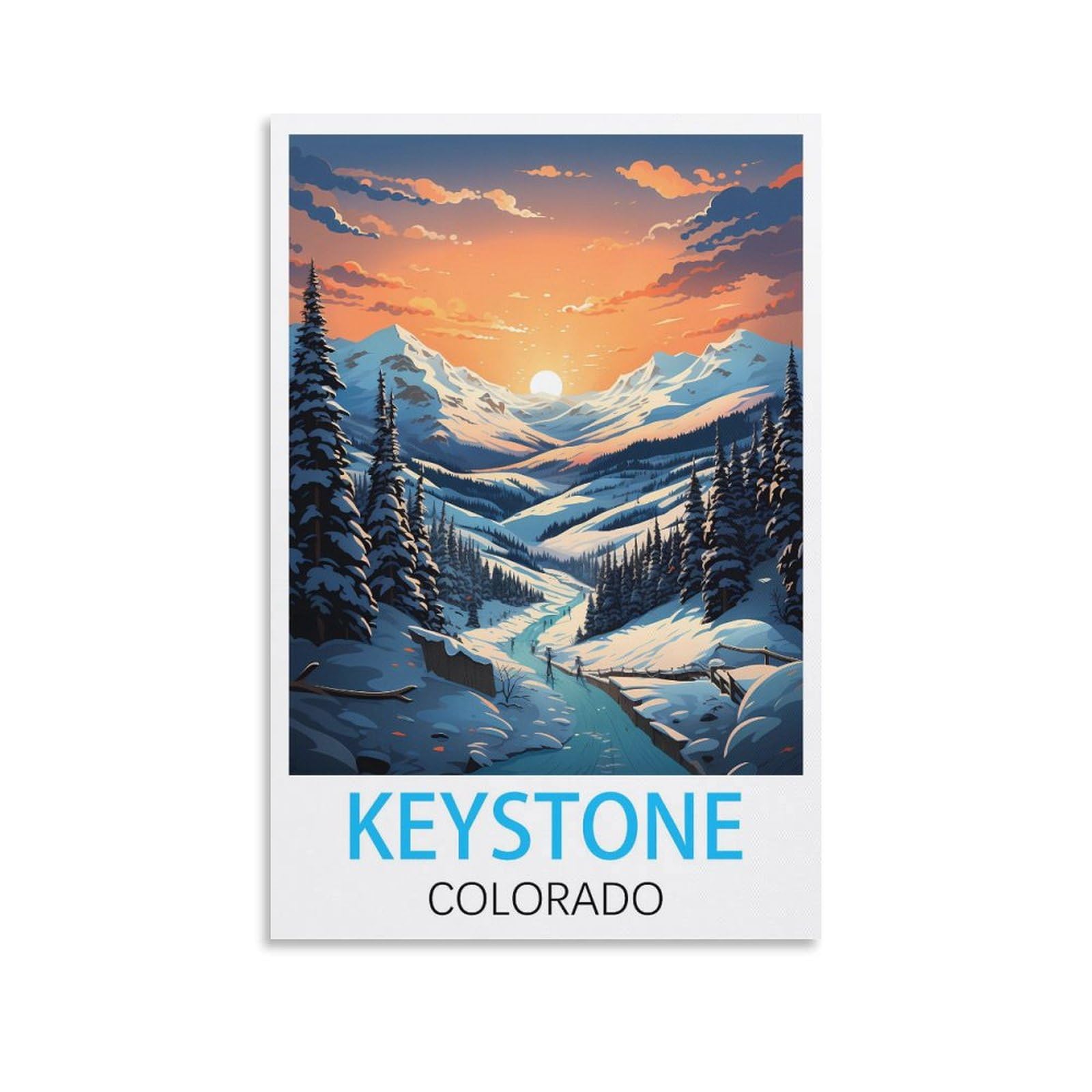 Retro Vintage Wall tin Plaque,Keystone Colorado,Tin Sign Retro Wall Art Poster for Home Man Cave, Cafe Bar Wall Decor 30x40cm