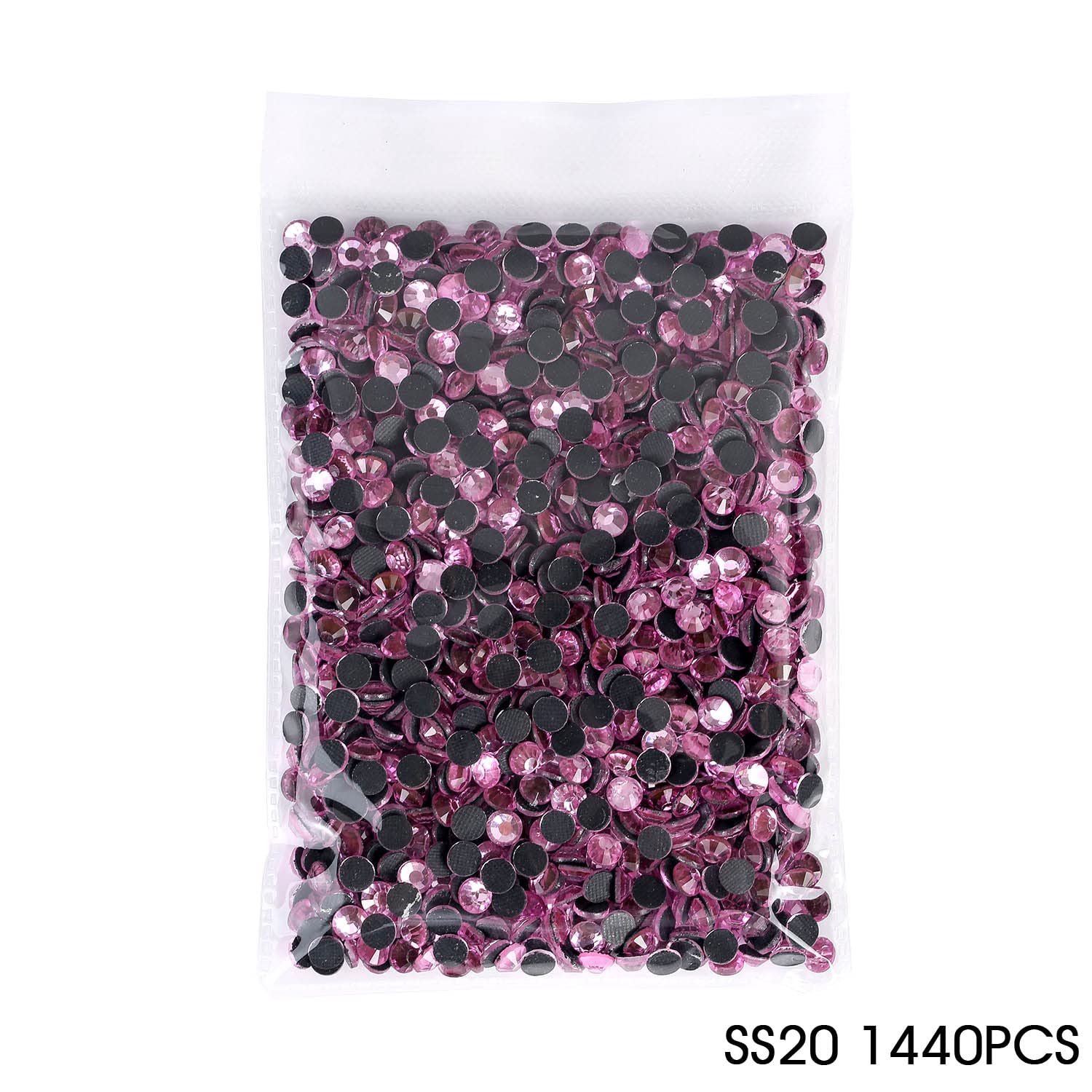 1400 Strass Termoadesivi DMC Quality, SS20 5mm, Colore Light Rose AB, Per Personalizzazione Abiti E Accessori