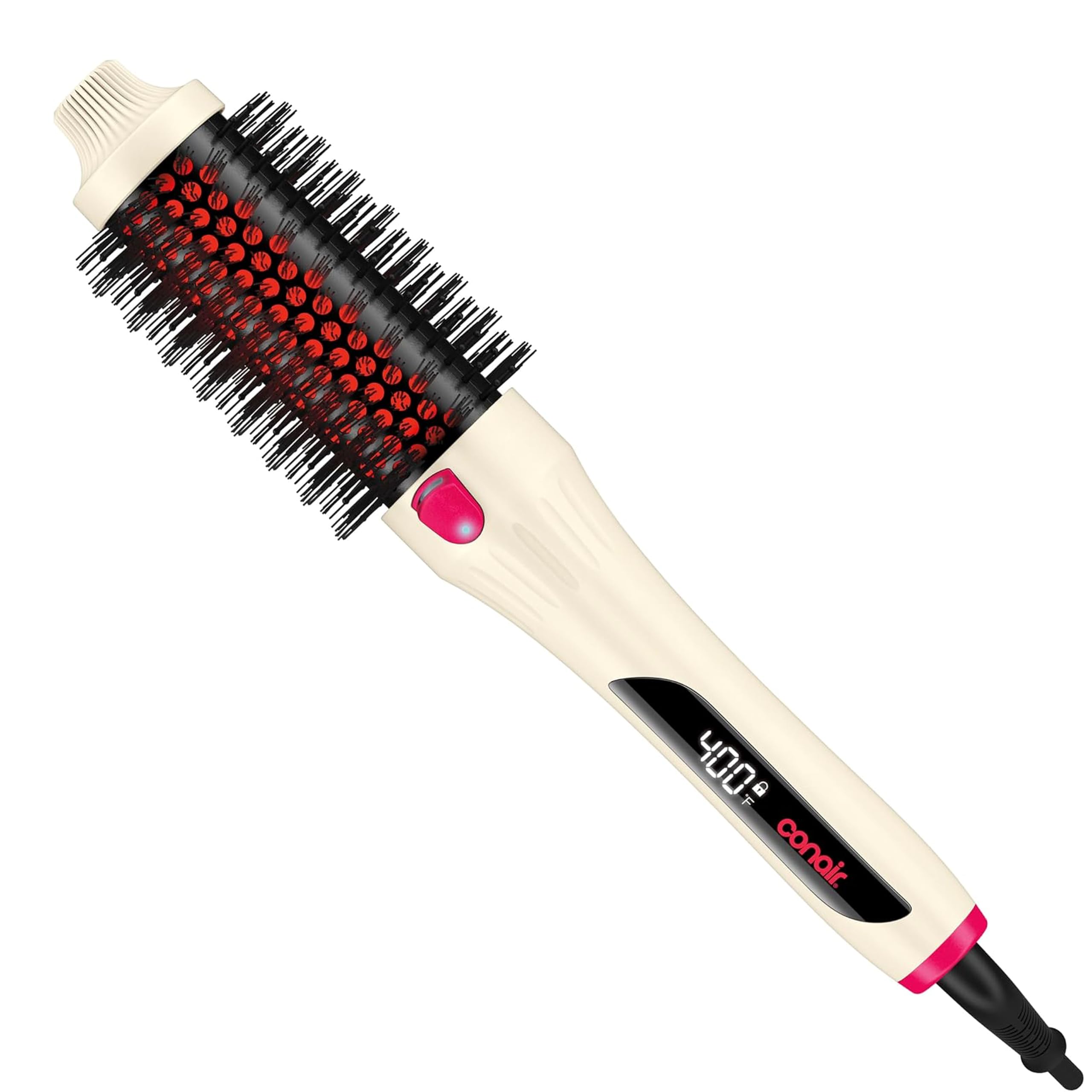 Conair InfinitiPRO Infrared Thermal Brush, Dry-Hair Styling, 1.5”, Cream