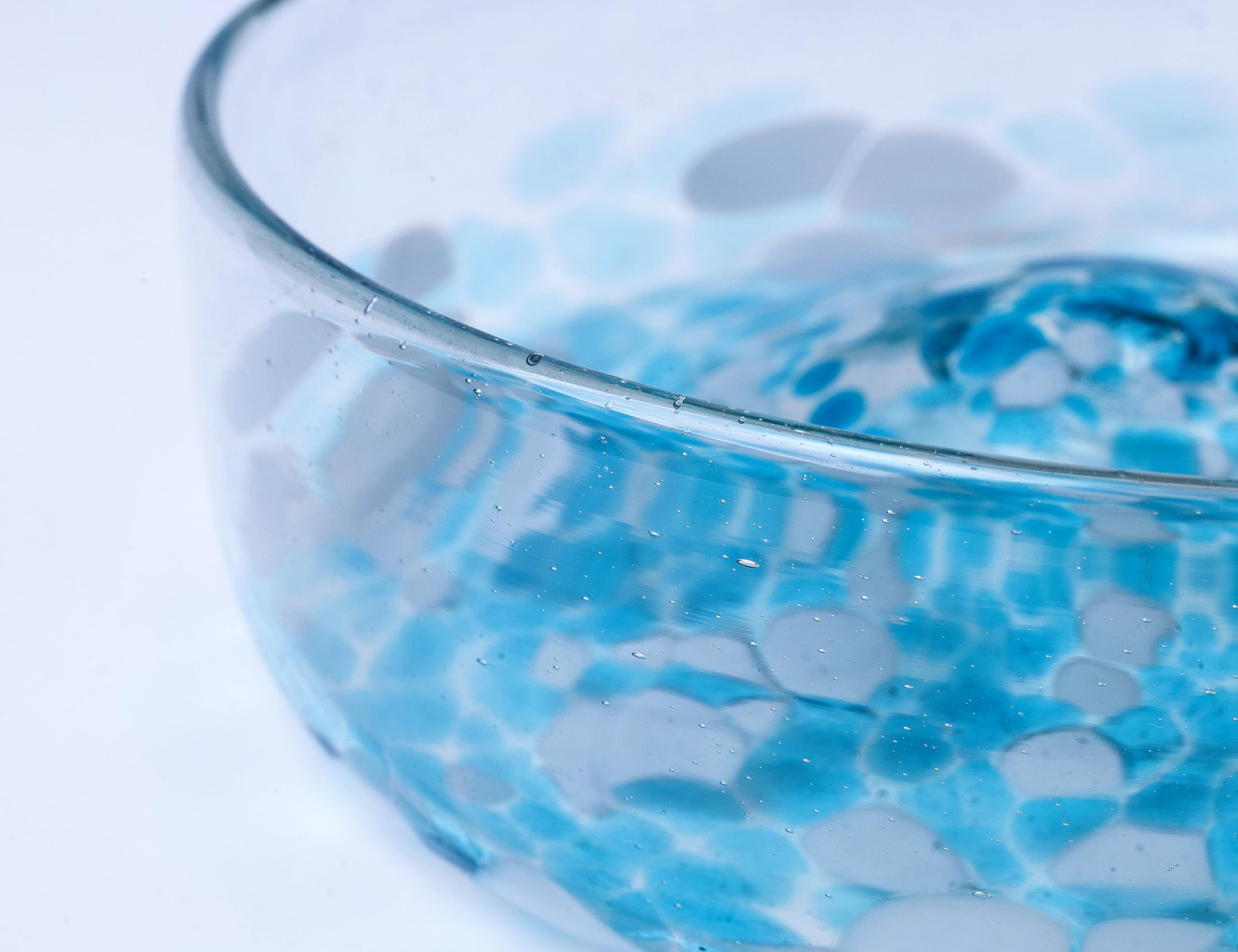 Handmade con Amor Hand Blown Margarita Salt Rimmer, Ocean Bllue - Mexican glassware