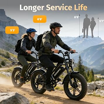 Electric Bike for Adults, 1500W Peak Motor 120 Miles 20 Fat Tire Electric Dirt Bike 52V 15Ah Battery,Mountain Ebike,Mechanical Disc Brakes E Bike