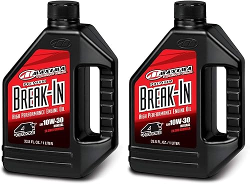 Miniatura 1 de Maxima 30-10901 - Aceite de motor de motocicleta Premium Break-in 10W-30, botella de 1 litro (paquete de 2)