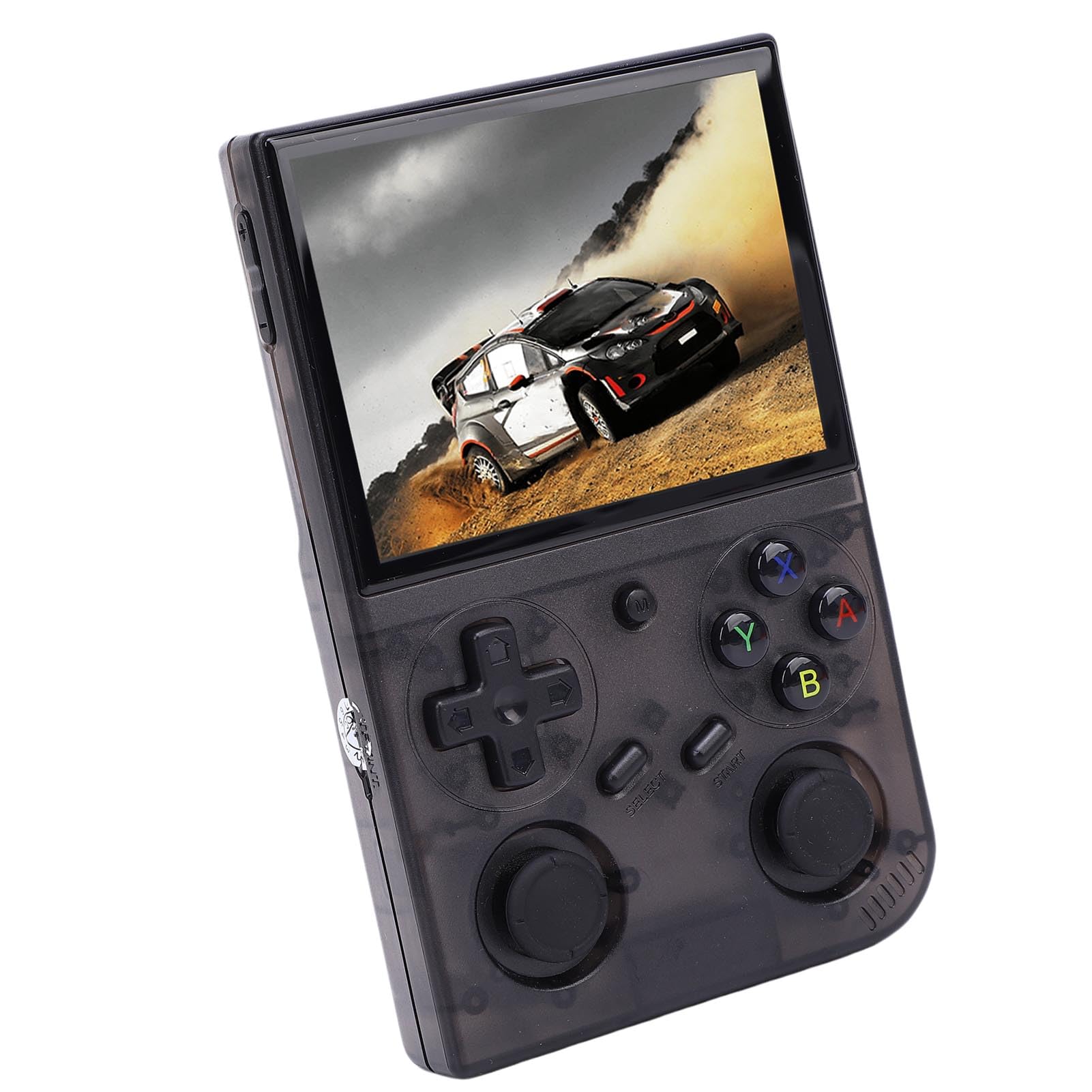 Consola de Juegos Retra, Consola de Juegos Portátil con Batería de 3200mAh para Acampar en Viajes Al Aire Libre (Negro transparente)