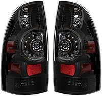 WFLNHB Smoked Tail Lights for 2005-2015 Toyota Tacoma - Pair Driver Passenger Side, Plug & Play Replacement 8156004160