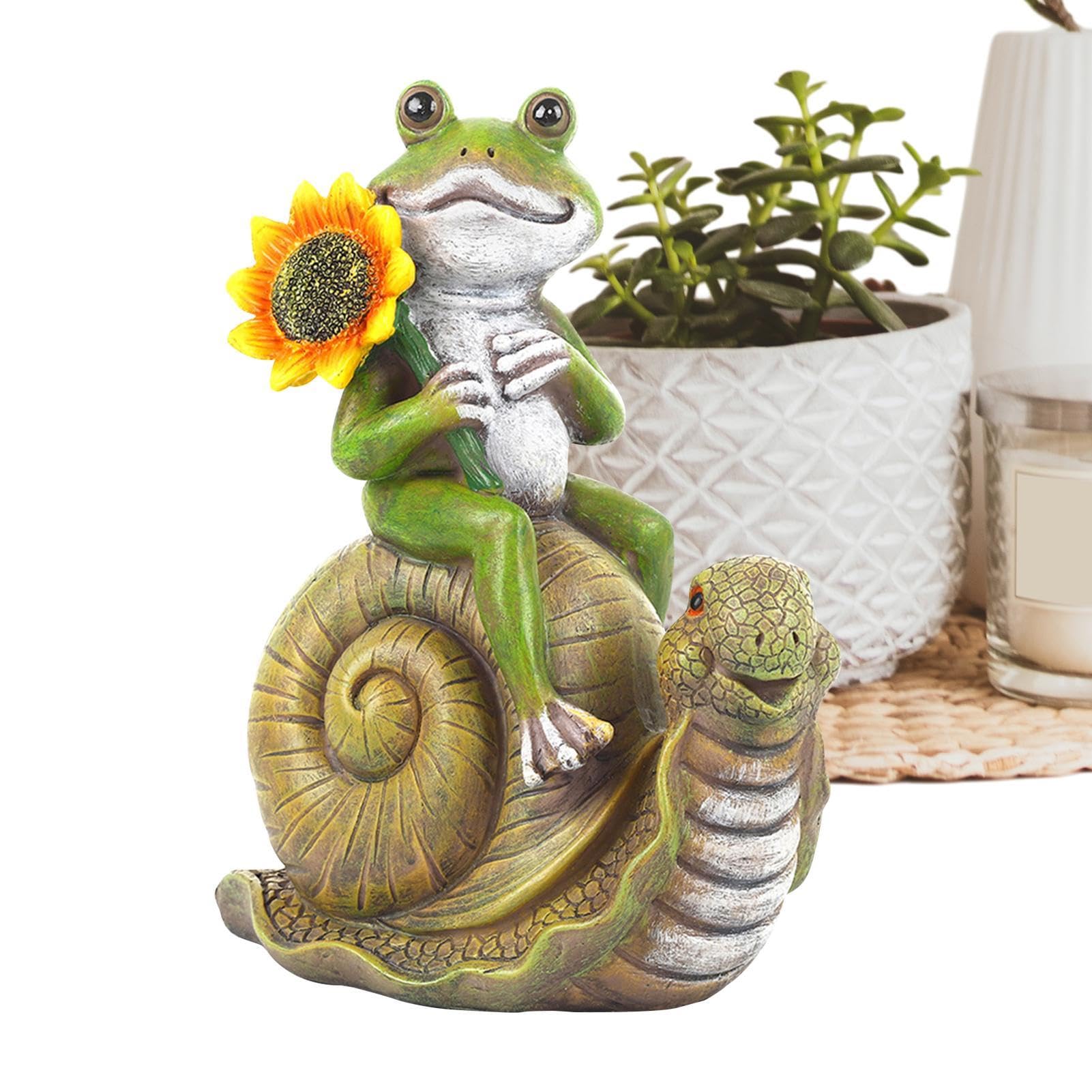 Statue d'art d'escargot mignon de jardin extérieur en résine pour une décoration originale