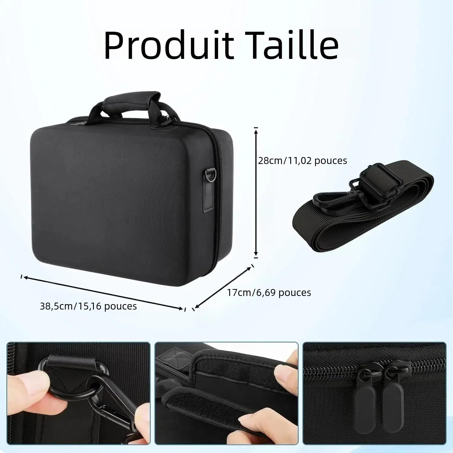 Estuche rígido de transporte para PS5 - Bolsa de viaje delgada compatible con consola PS5, bolsa de almacenamiento para controladores PS5 DualSense, auriculares y accesorios para juegos, negro