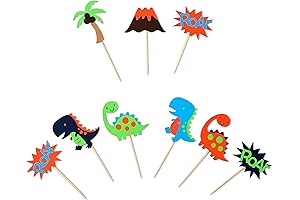 18 PCS Assembled Dinosaur Cupcake Toppers