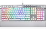 Redragon K550 RGB Gaming Keyboard, 104 Keys + 12 Macro G Keys Wired Mechanical Keyboard w/Hot-Swap Socket, Custom Clicky Purple Switch, Extra USB Port & Wrist Rest