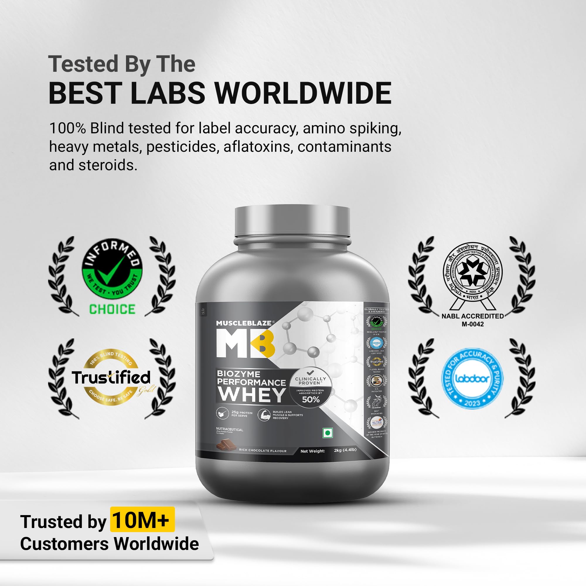 MuscleBlaze Biozyme Performance Whey Protein Powder, 2kg (4.4lbs) — Amazon image 5