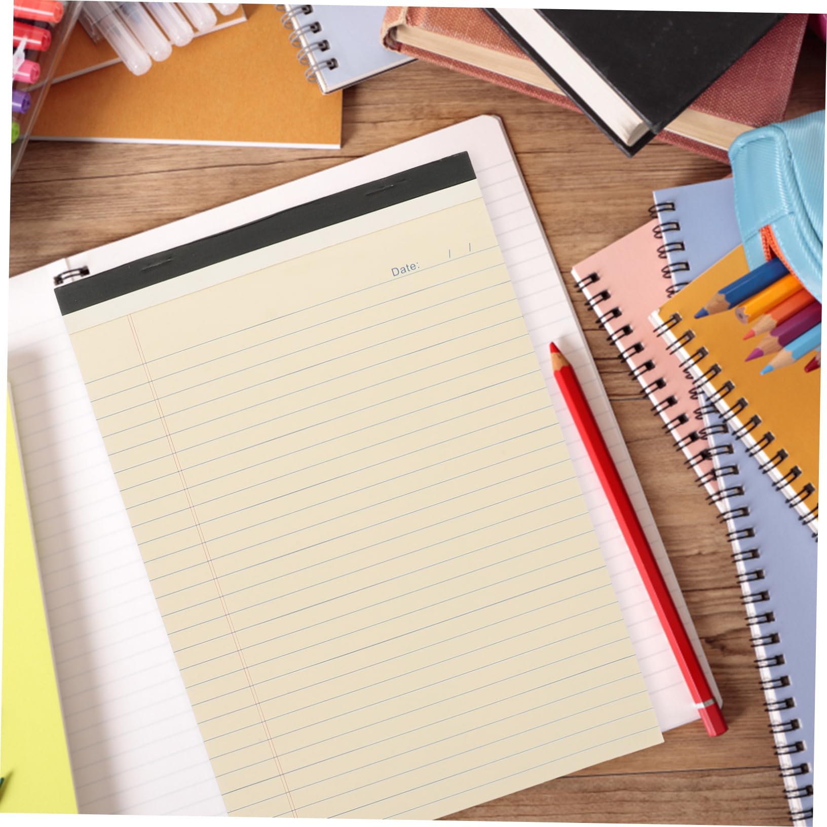 Blocco Note Portatile 4 Pezzi A4 Carta Beige senza Data Design Facile da Conservare per Appunti e Pianificazione Ufficio o Scuola