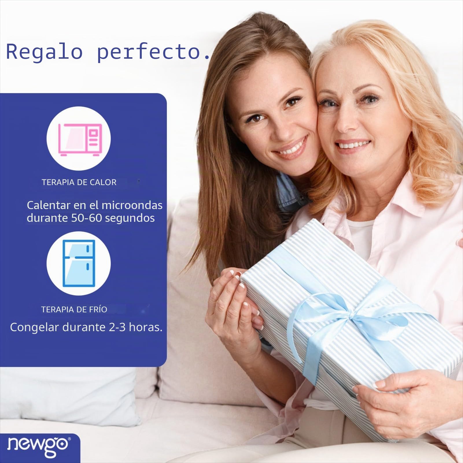 NEWGO Manoplas Calentables para Manos, Calientamanos Calentables por Microondas, Fáciles de Usar, Guantes de Terapia de Calor Húmedo para la Rigidez de las Manos- Morado-1Par