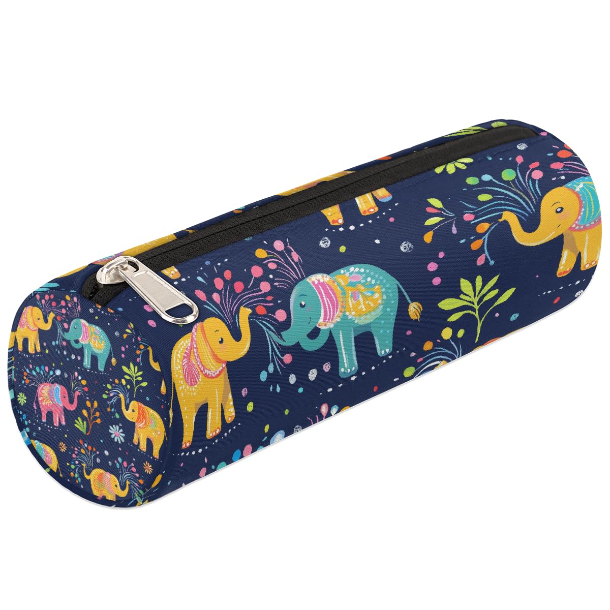VQUVQV Pencil Cases, Colorful Elephants Portable Pencil Case for Girls Boys, School Supplies Pen Pouch for Student Stationery Storage — image 1