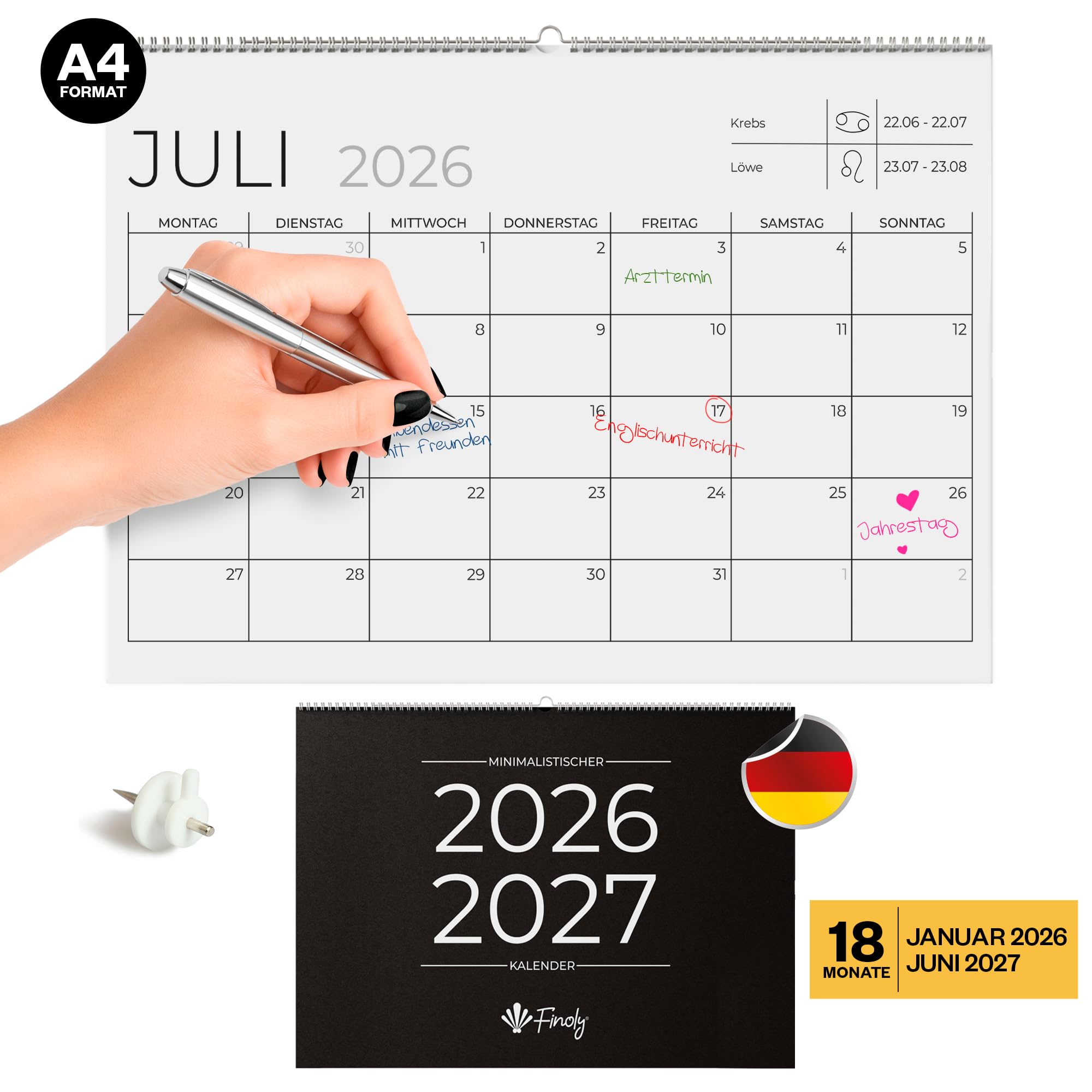 Jaarplanner 2026 XXL aan de Muur - Waterafwisbaar Groot Formaat B0