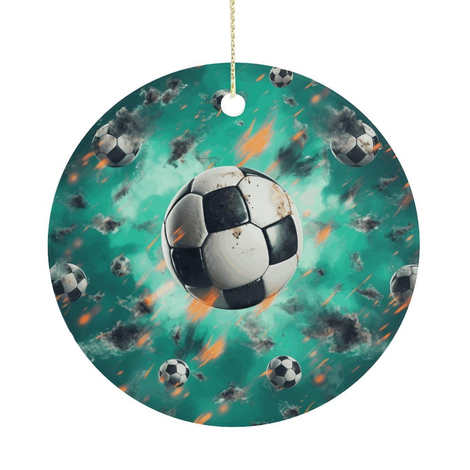 Adfgyerh Women's Style Soccer Hanging Ceramic Ornaments, Christmas Tree Decorations, Funny Home Decor Gifts For Sisters & Work Best Friends