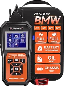 KONNWEI OBD2 Scanner for BMW Mini - Full Vehicle System Diagnostic Tool with Battery Registration & Reset