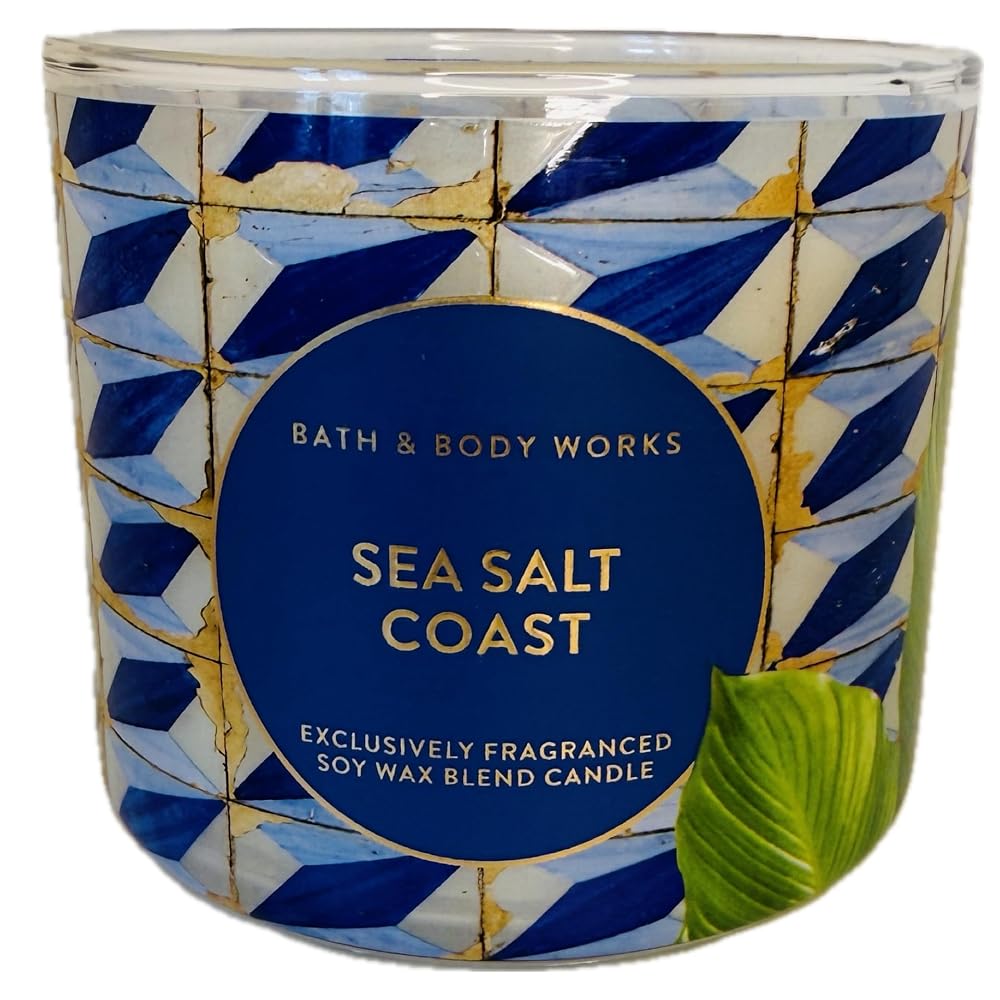 Bath & Body Works Sea Salt Coast 3-Wick Candle — Fresh Coastal Scent