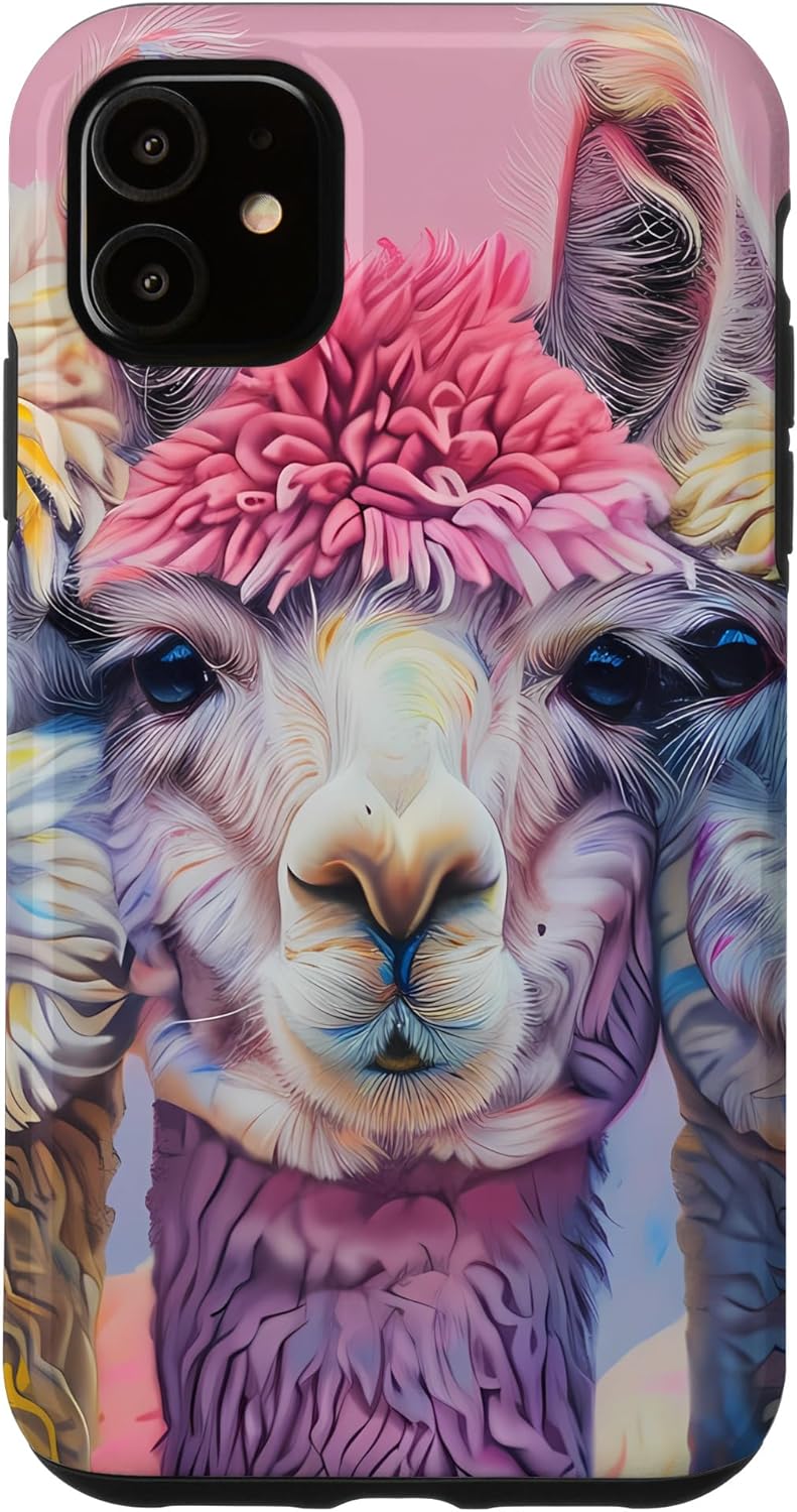 Adorable Alpacas Pastel Design Case for iPhone 13