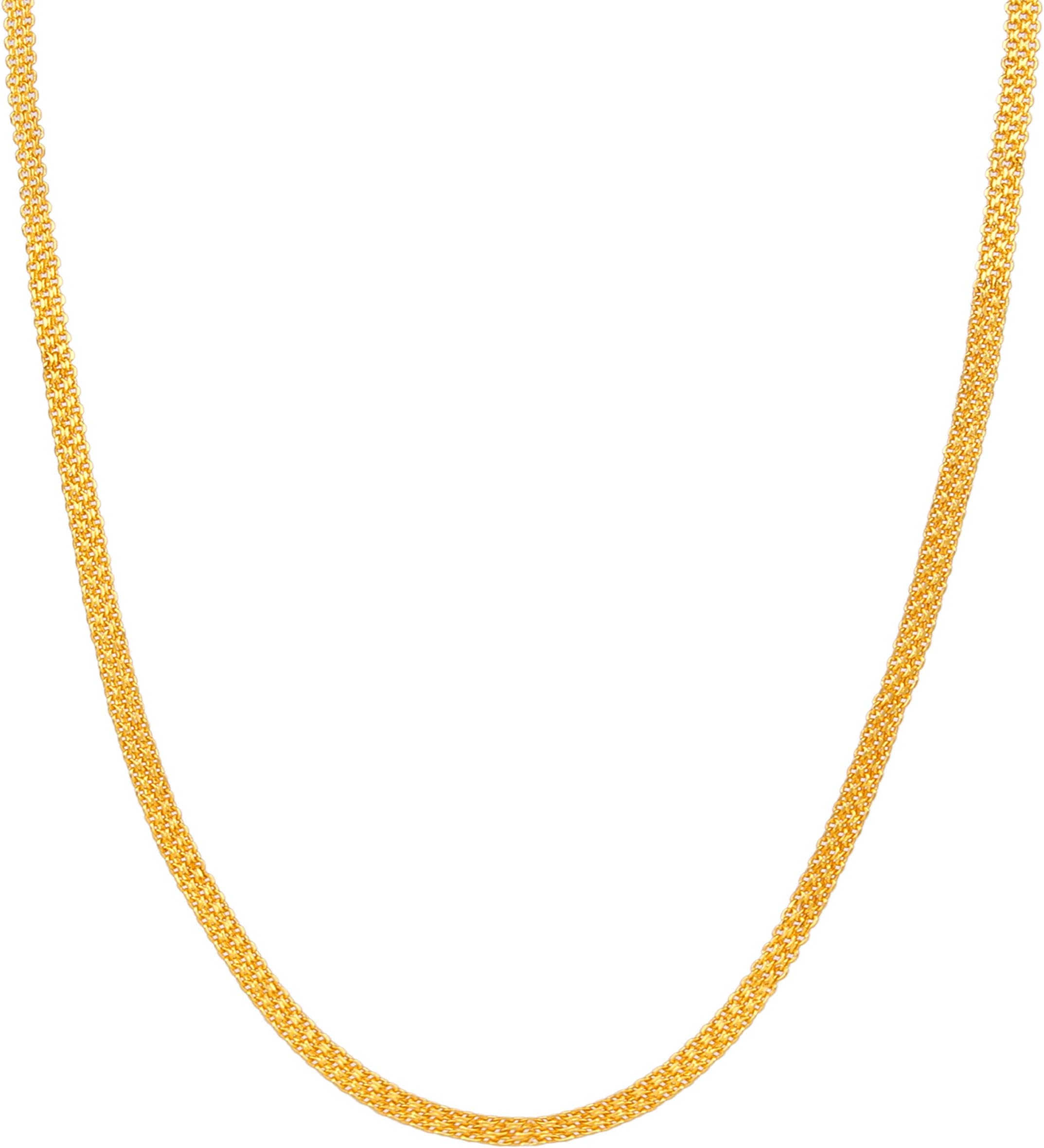 Golden Chain For Men Boys Exclusive 1 Gram Gold Plated Golden Thin Neck Chain For Men Boys Necklace For Men Boys Women
