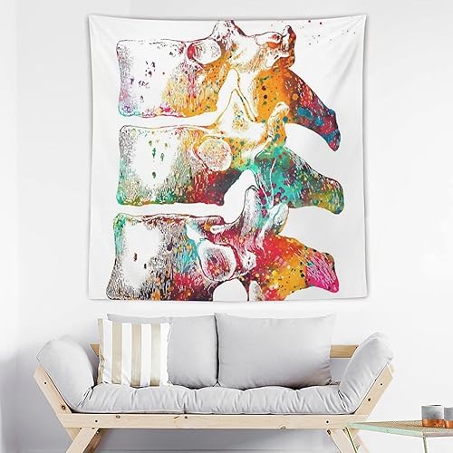 Miniatura 3 de Pintura abstracta de arte moderno, tapiz de vértebras torácicas, Rosalias, pintura artística sobre poliéster, arte de pared, tapiz de pergamino,