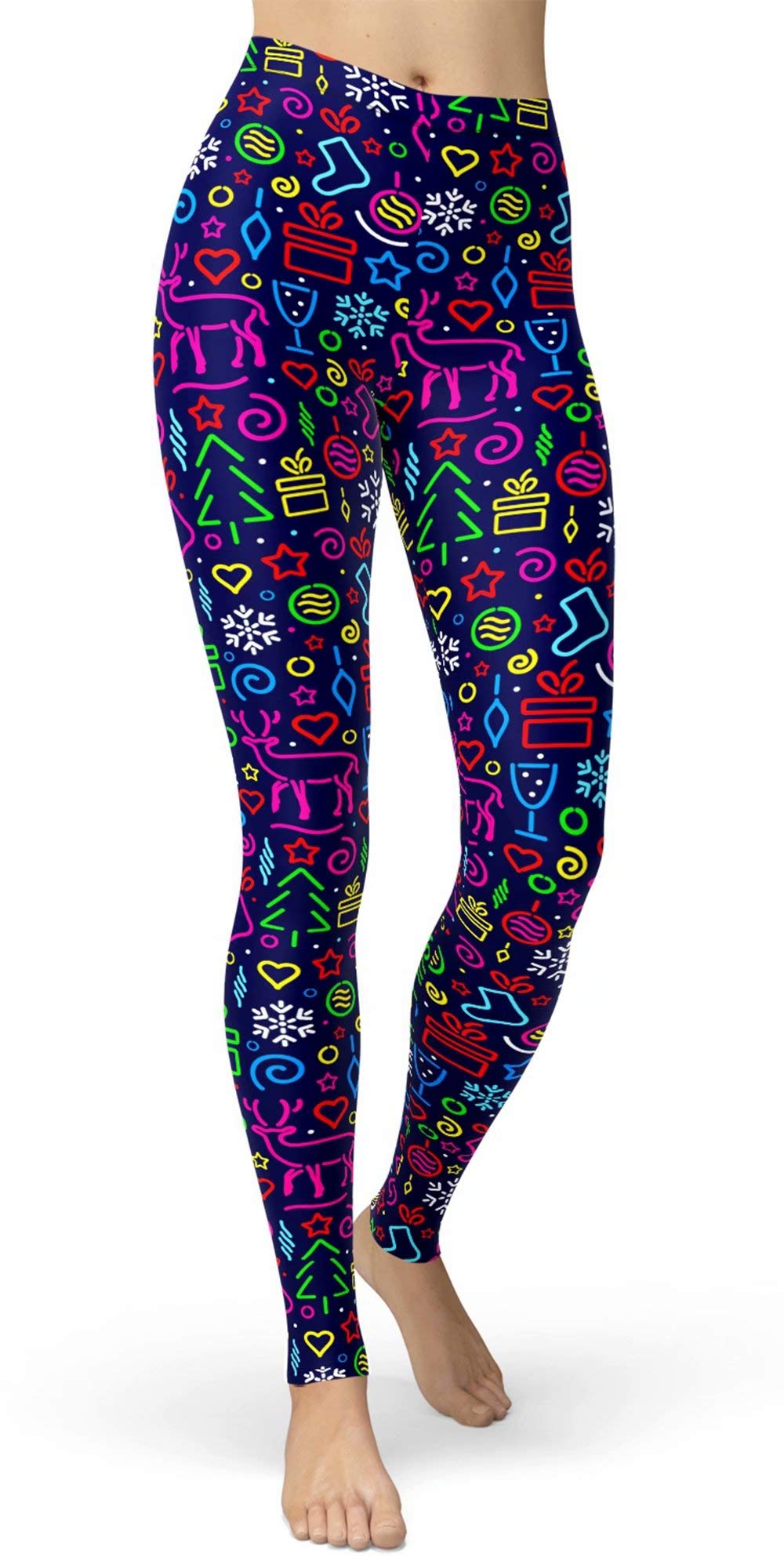 sissycos Women's Christmas Halloween Crossover Leggings High Waisted
