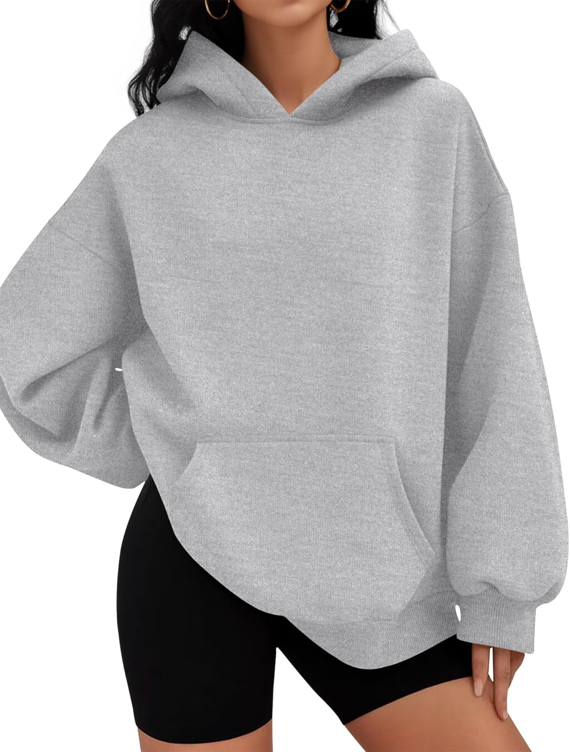 LOMON Hoodies for Women Oversized Sweatshirt Hooded Long Sleeve Casual Fleece Tops Pullover Sweater with Pocket