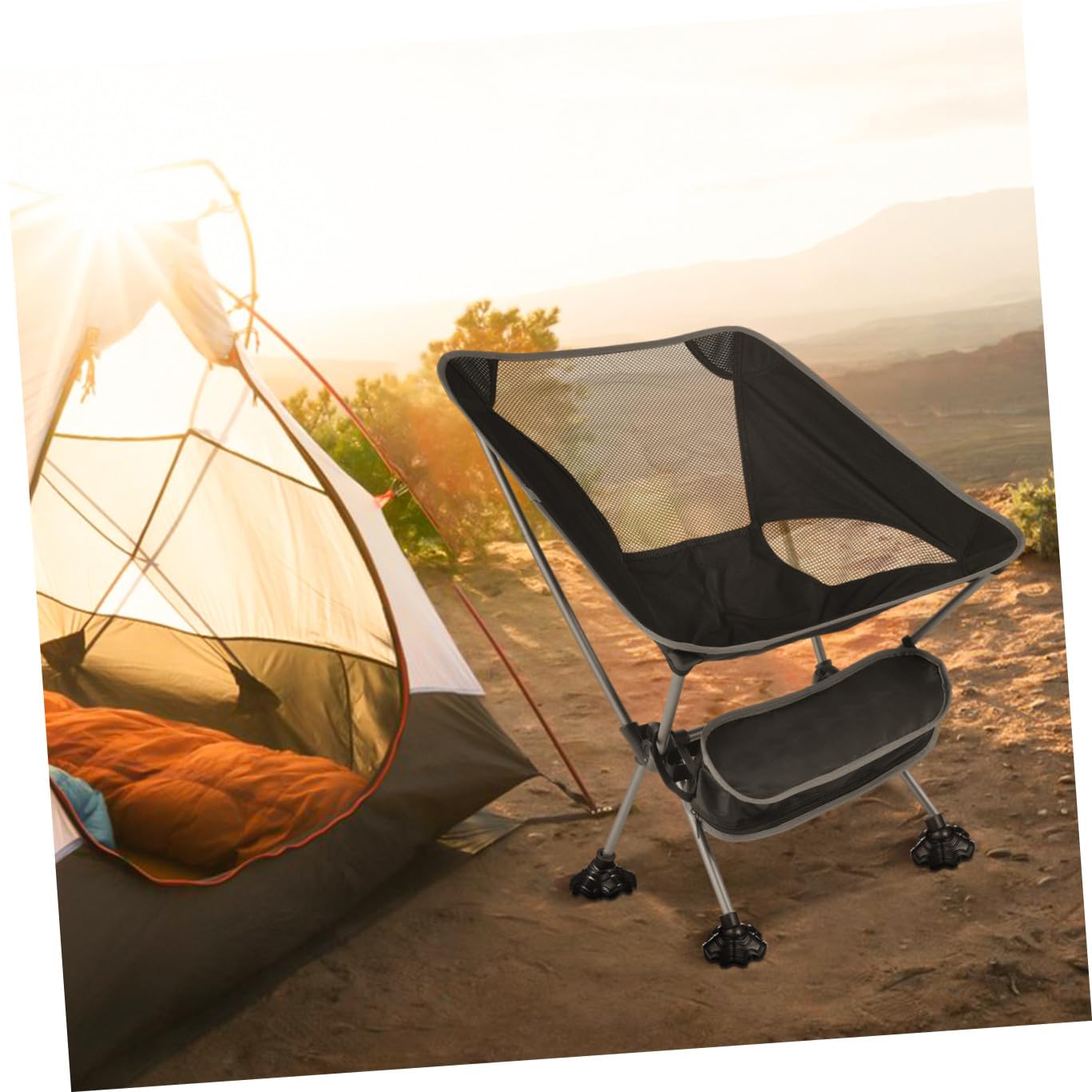 SUPVOX Lot de 4 Protections de Sol pour Pieds de Chaise, Embouts en Plastique Noir Épaissis pour Chaises de Camping, Extérieur et Pique-Niques