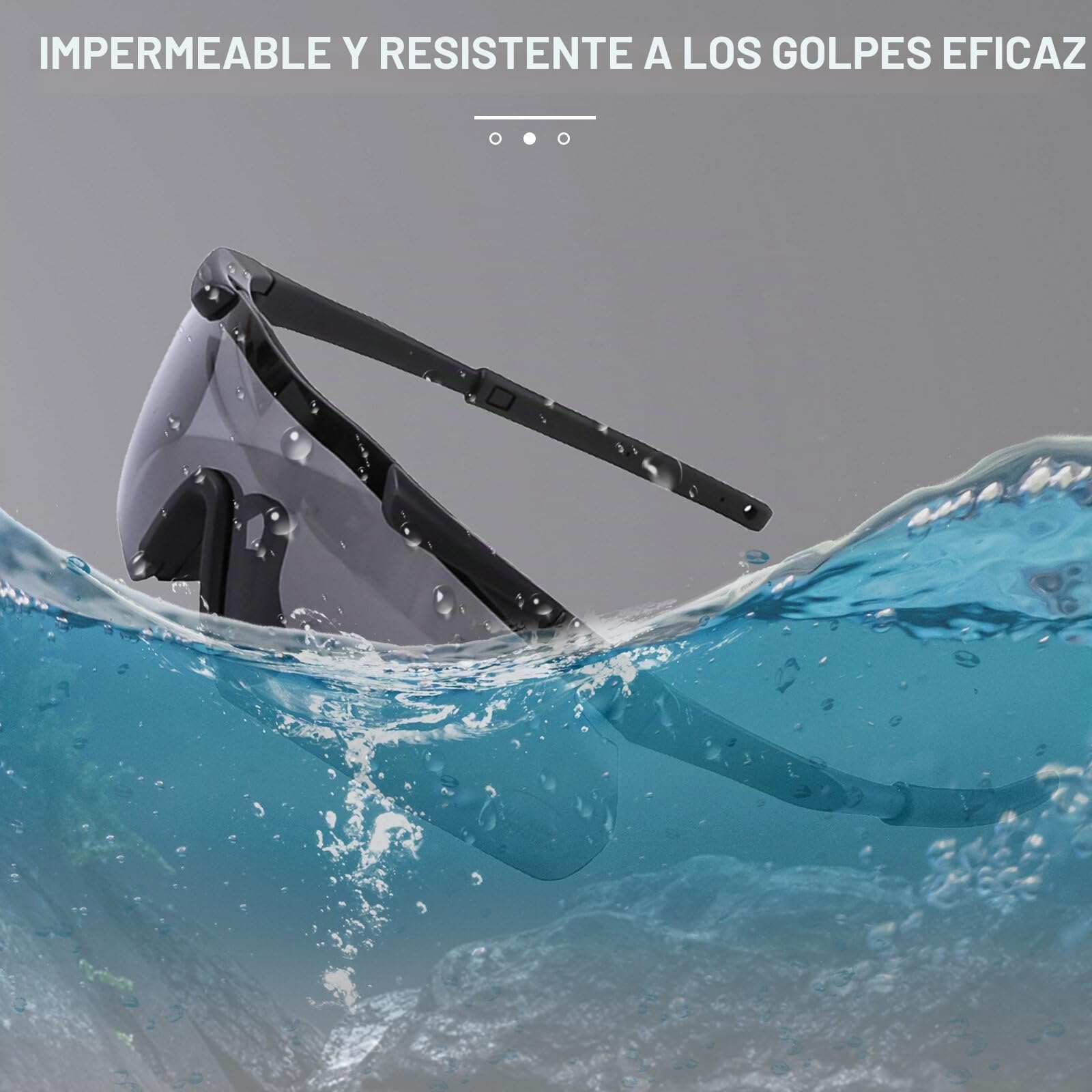 Aicharynic Gafas de tiro con 3 lentes intercambiables, gafas de protección con lentes transparentes antivaho y resistentes a los arañazos, ajustables, resistentes a los golpes, protección láser