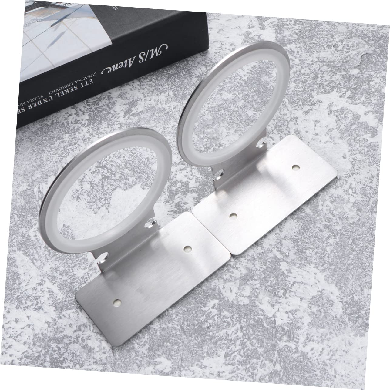 HEMOTON 2pezzi Porta Asciugacapelli Da Parete in Acciaio Inox Per Sala Trucco Bagno Argento Resistente Leggero Antiruggine Facile Installazione