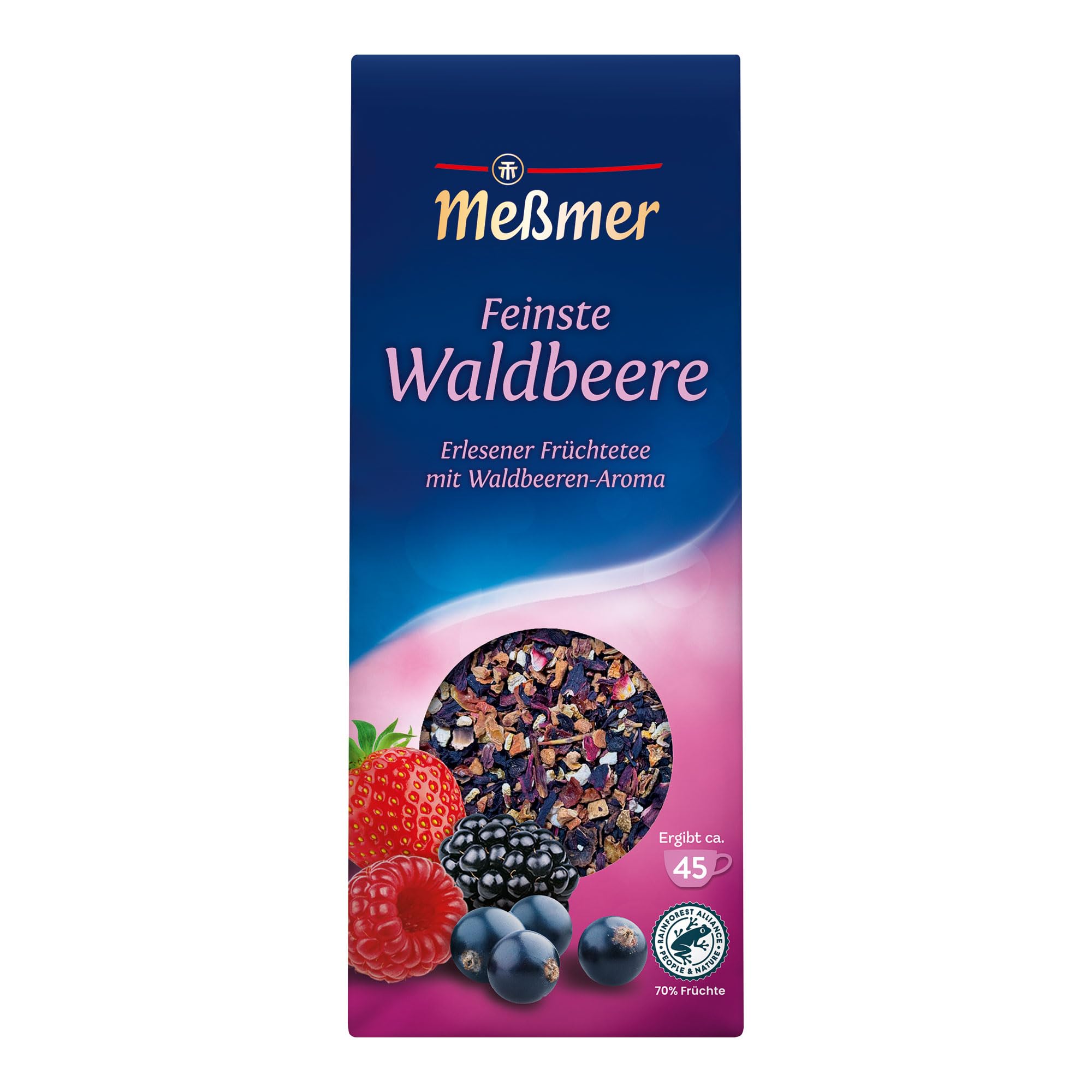 Meßmer Feinste Waldbeere | Erlesener Früchtetee mit Waldbeeren-Aroma | kräftig-beeriger Geschmack | 145g