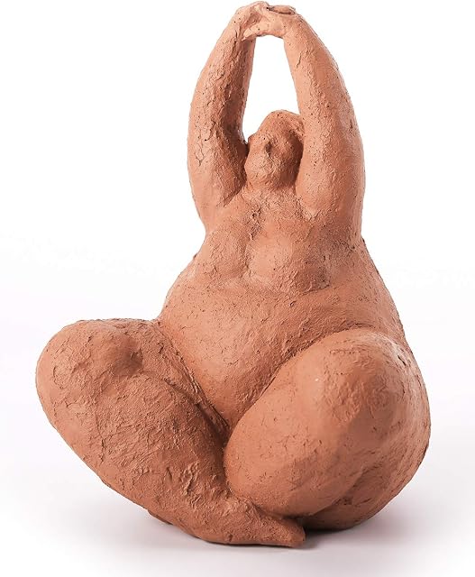 Amoy-Art Lady Statue Sculpture Woman Figurine Ornament Yoga Gifts Polyresin Decor 26cm