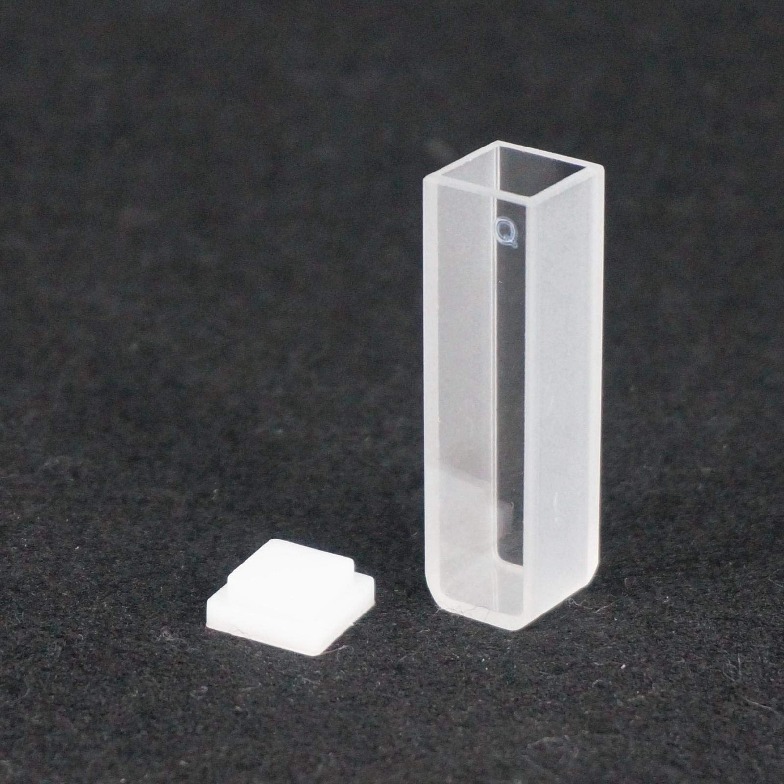 2 cuvette al quarzo JGS1 con coperchio, lunghezza del percorso 10 mm, for spettrofotometri