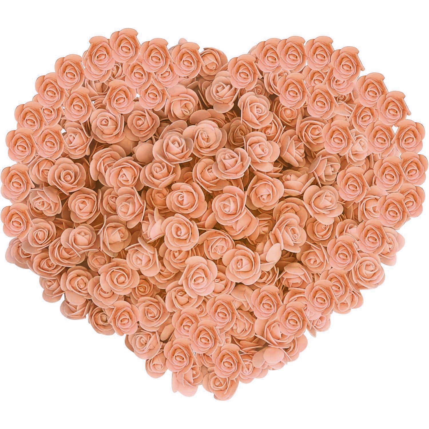 Gearific 200Pcs Mini Artificial Flower Rose Heads