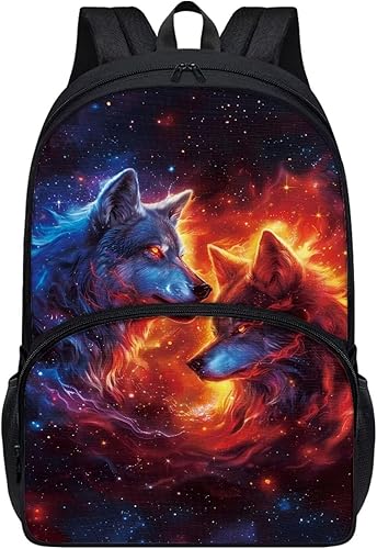 Mochila para niños y niñas, para estudiantes de primaria, bolsa de libros para la escuela secundaria, mochila para niños, 17 pulgadas, Impresión de