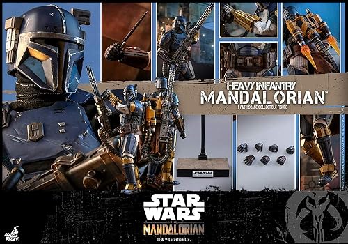 Miniatura 8 de Hot Toys Heavy Infantry Star Wars Mandalorian Sexta Escala 1/6 The Mandalorian TMS010 Television Masterpiece Series Figura de acción coleccionable