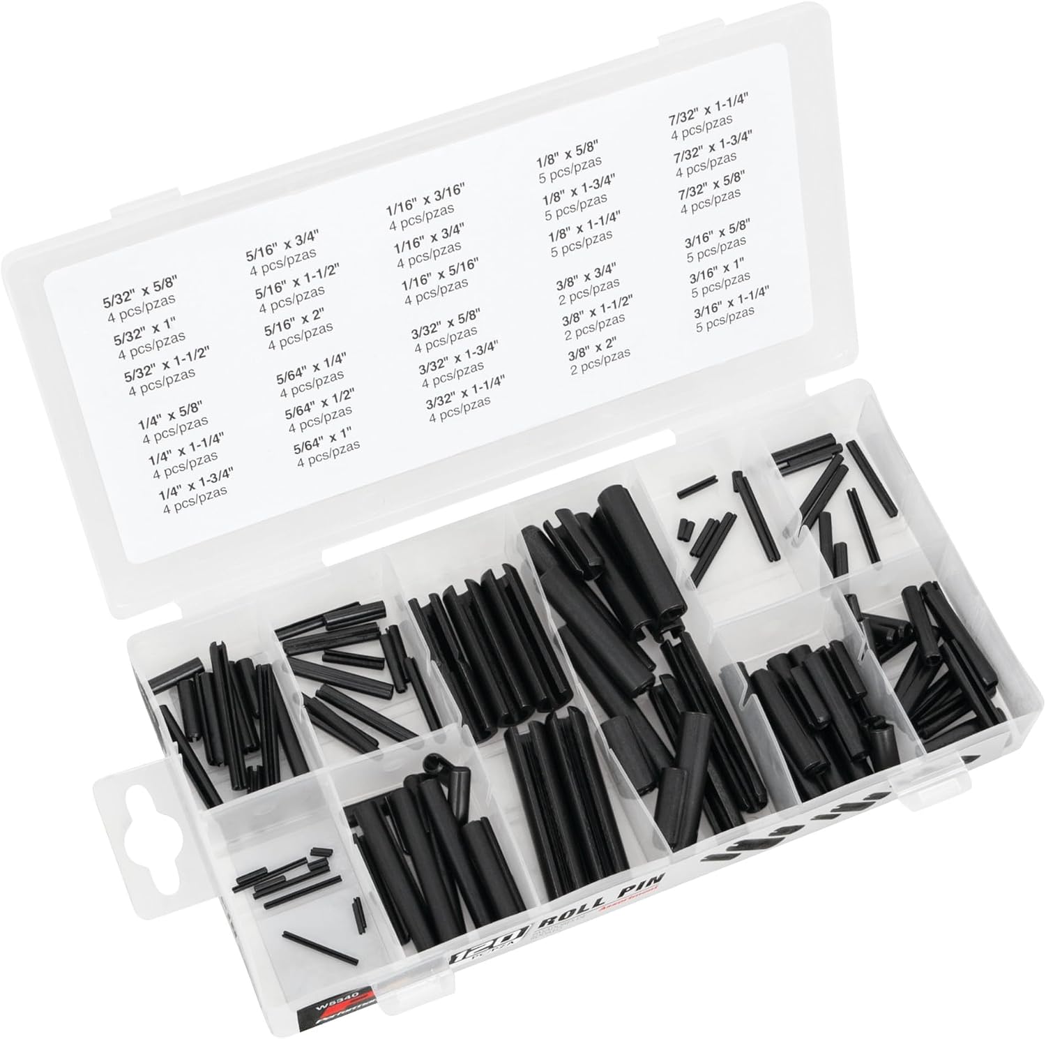 Performance Tool W5340 120-Piece Roll Pin Assortment Kit