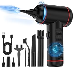 Compressed-Air-Duster, 100000RPM Keyboard Cleaner, 7800mAh Electric Air