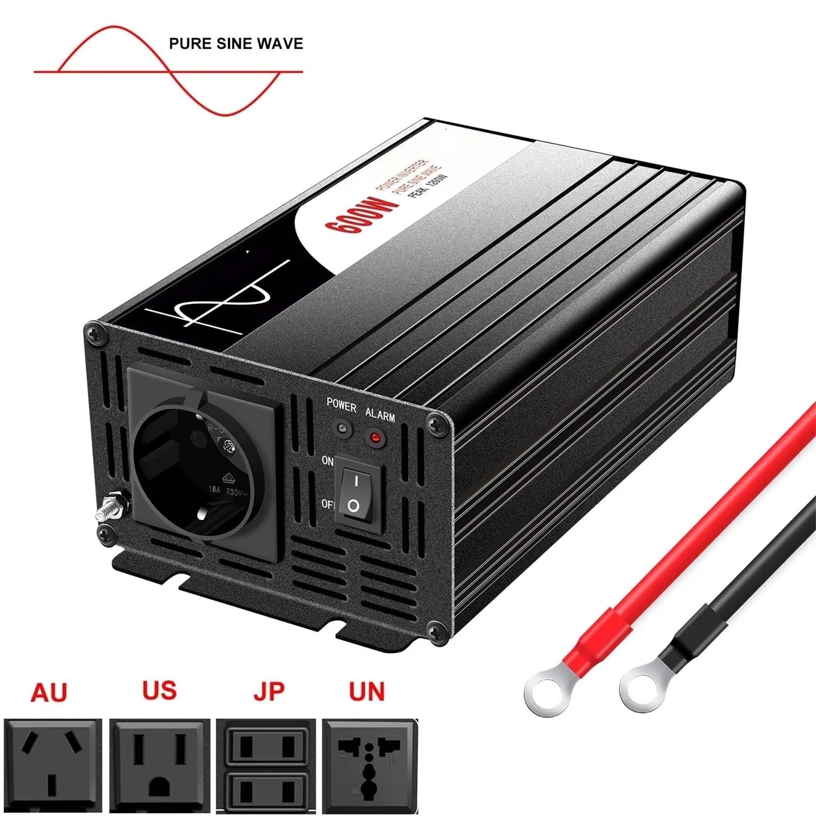 Inversor Inversor De Onda Sinusoidal Pura De 1000 W Y 600 W 12 V Y 220 V Microinversor De Energía Solar CC 24 V Y 48 V A CA 110 V Y 120 V(24V,110-120V,1000W)