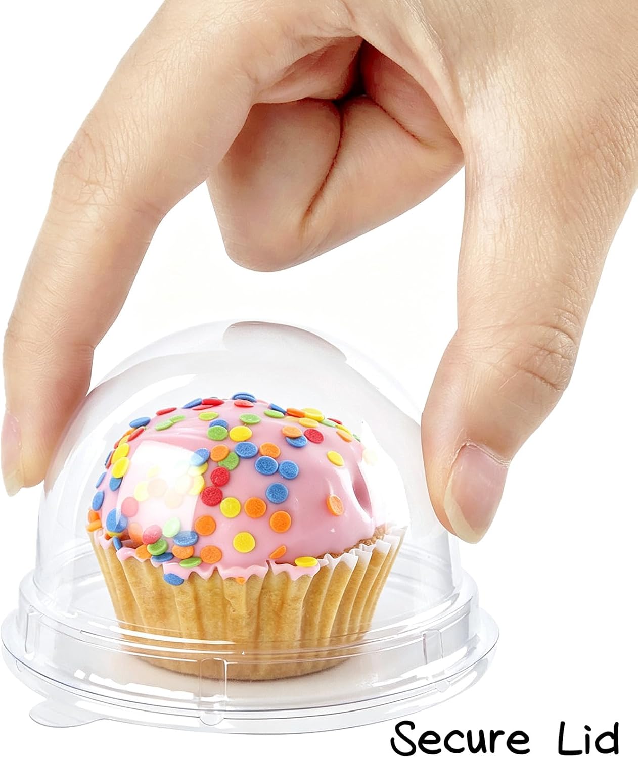 TOFLEN 100Pcs Mini Dessert Containers with Dome Lids, Clear Base image 4