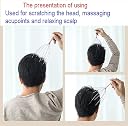RENESMEE Head Massager 12 Finger Body Relaxing Hair Massage Hand Held Scalp Scratcher for Pain Relief and Hair Growth Neck Manual Massager Octopus Pointer, Silver gallery image