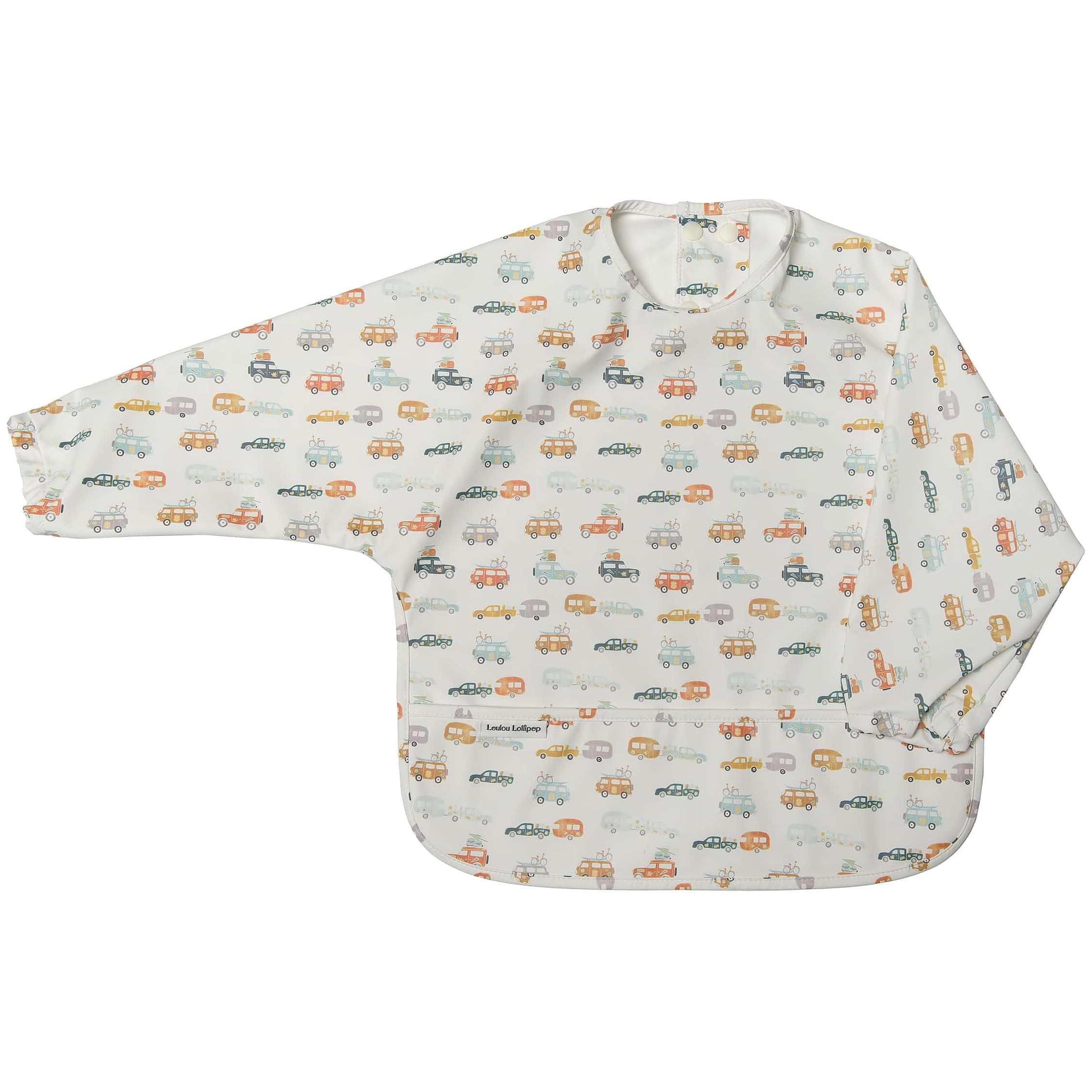 Loulou Lollipop Long Sleeve Mess Free Waterproof Bibs, for baby boys and girls 6-36 Months, Machine Washable, Travel Friendly