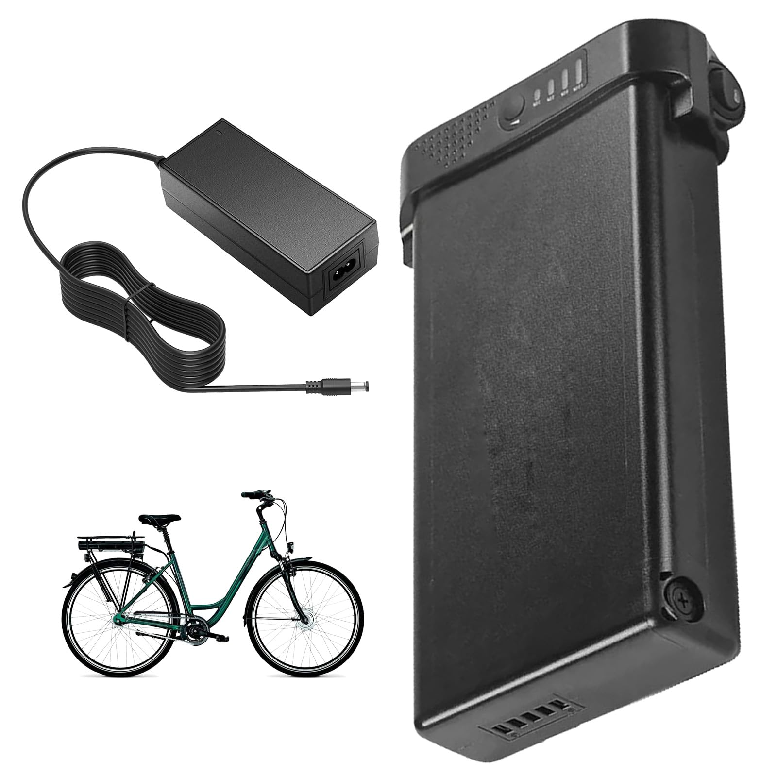 Batería para bicicleta eléctrica 36V 24V litio recargable trasera portatiles con BMS cargador