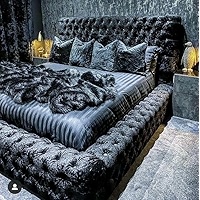 Beds & Co Steel Plush Velvet Upholstered Regal Ambassador Bed - View #10