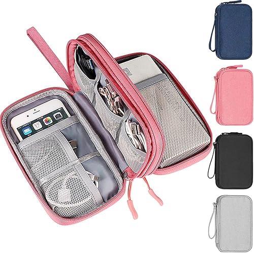 Organizador de viaje electrónico funda impermeable para accesorios electrónicos bolsa universal para cargador portátil cables iPhone cable tarjeta