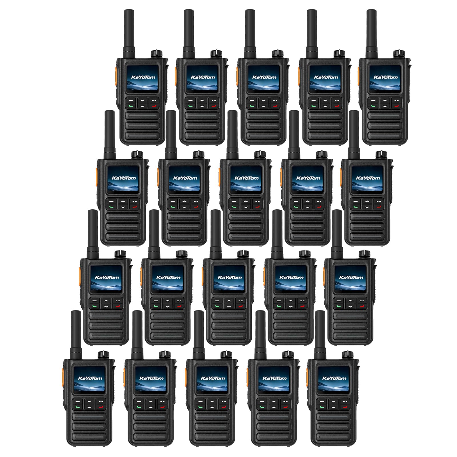 Lifetime Free Rapid GPS Unlimited Range Global Walkie Talkies – Long Range Two Way Radio, IP65 Waterproof, AI Noise Cancellation for Nationwide Outdoor, Logistics, Road Trips &amp; Family (20-Pack)