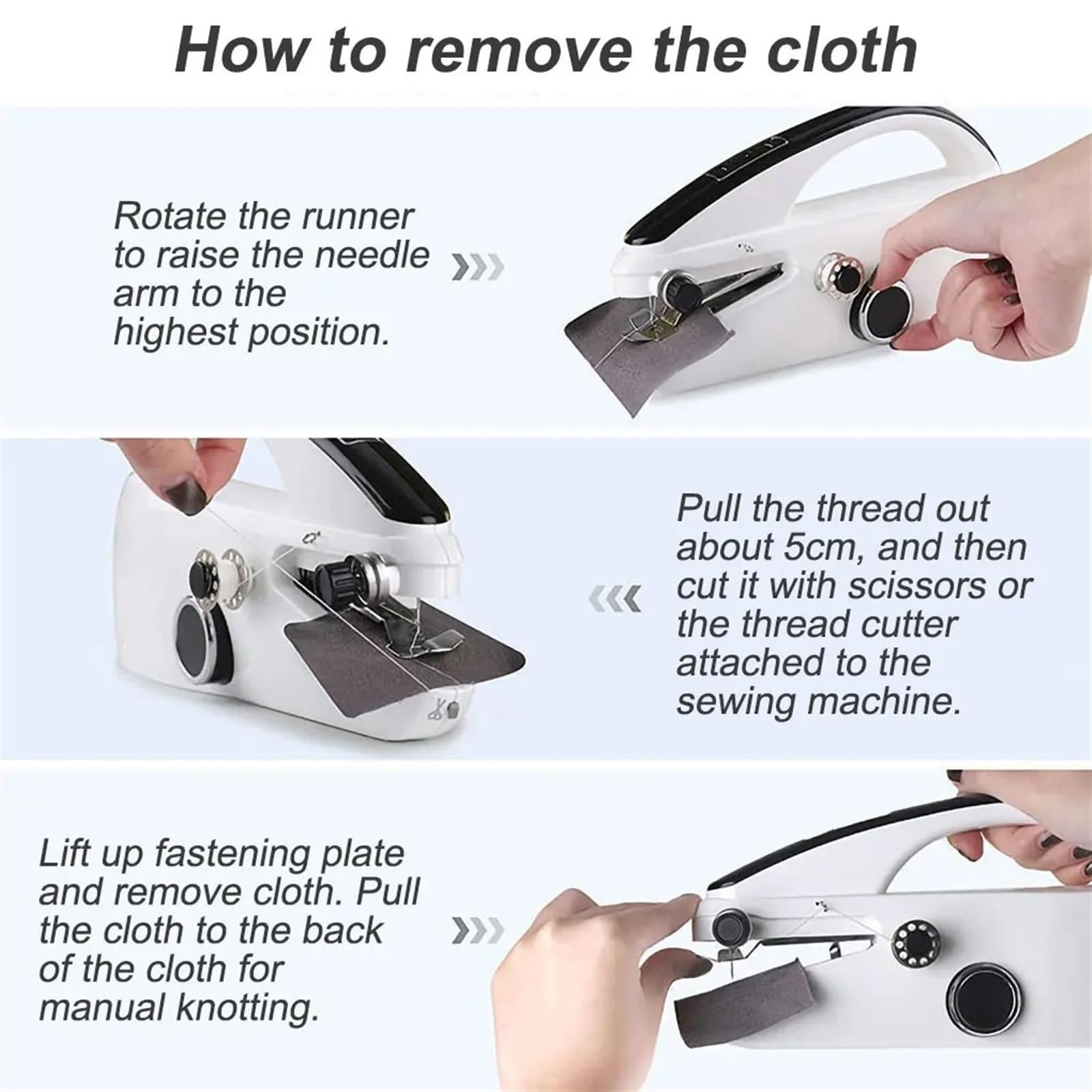 Máquina de coser, Pequeña máquina de coser portátil de mano, eléctrica, alimentada por batería, con USB, costura rápida, for uso en el hogar, patchwork, bricolaje, viajes, manualidades