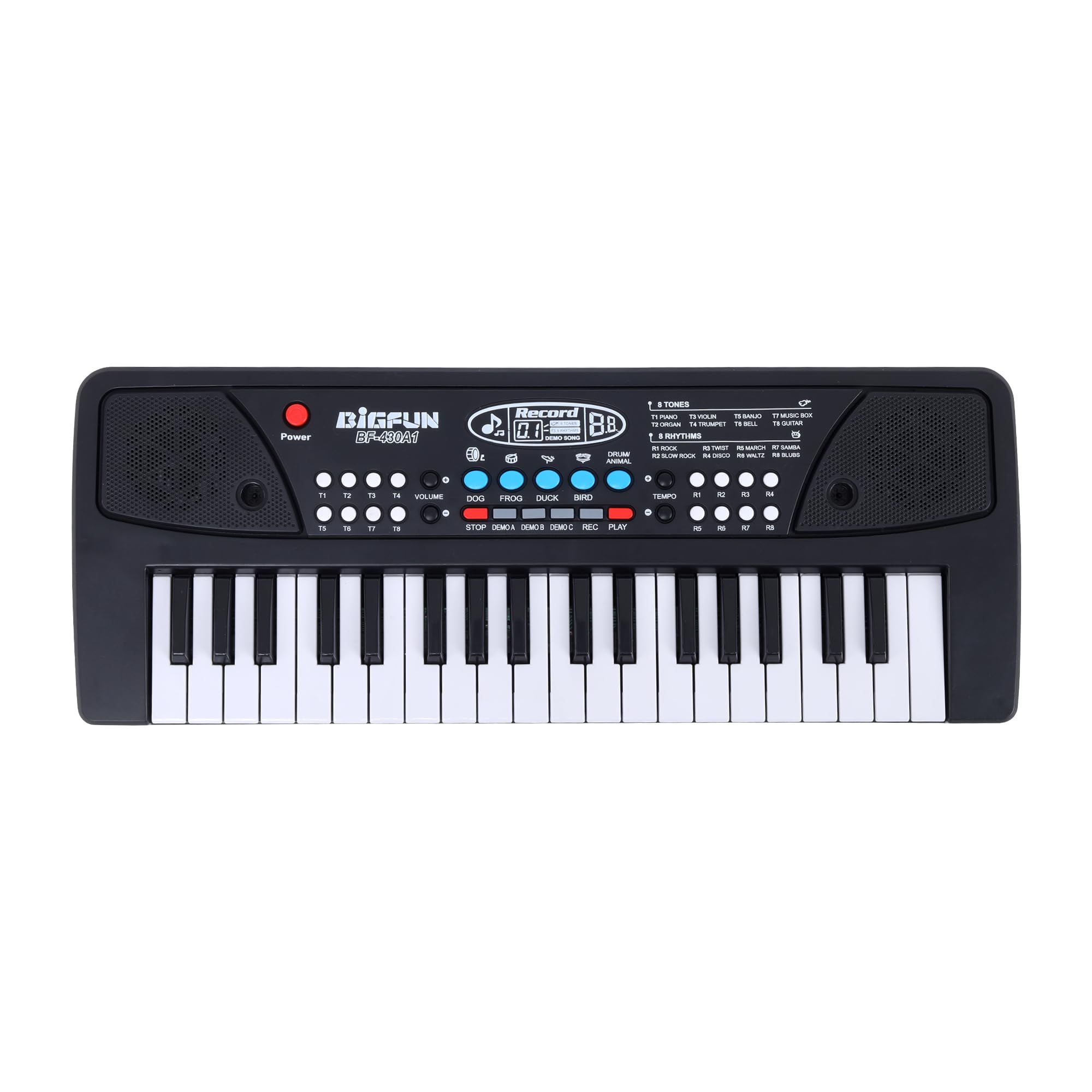 The Lintu Kids Piano with Mic | 61 Keys 9 Rhythms 9 Tones 6 Demos | Volume Control, Record and Playback, Microphone Included, 4 percussions, 8 Tones | Best Gifting Item for 3-8 Year Old Kids| Black (B0D9GZFVSN) Amazon Price History, Amazon Price Tracker