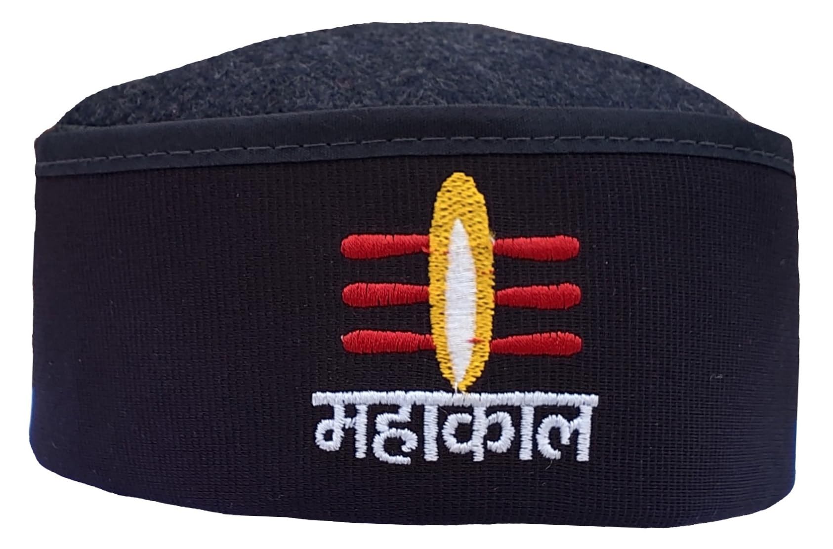 Mahakaal Embroidered Kullu/Himachali/Pahari Topi/Cap for Men/Women/Unisex/Boys/Girls Black-image-43
