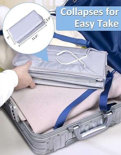 Miniatura 6 de SLEEPING LAMB Zapatero colgante de 8 estantes, organizador de zapatos estrecho para guardar ropa, guantes, bolsas, con 8 bolsillos grandes de malla