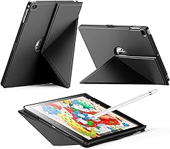 INFILAND Case for iPad 6th / 5th Generation (2018/2017) iPad 9.7 Inch case, iPad Air 2 / Air 1 – Magnetic Origami Slim Cover with Pencil Holder, Multi-Angle Stand, Auto Wake/Sleep (Black)